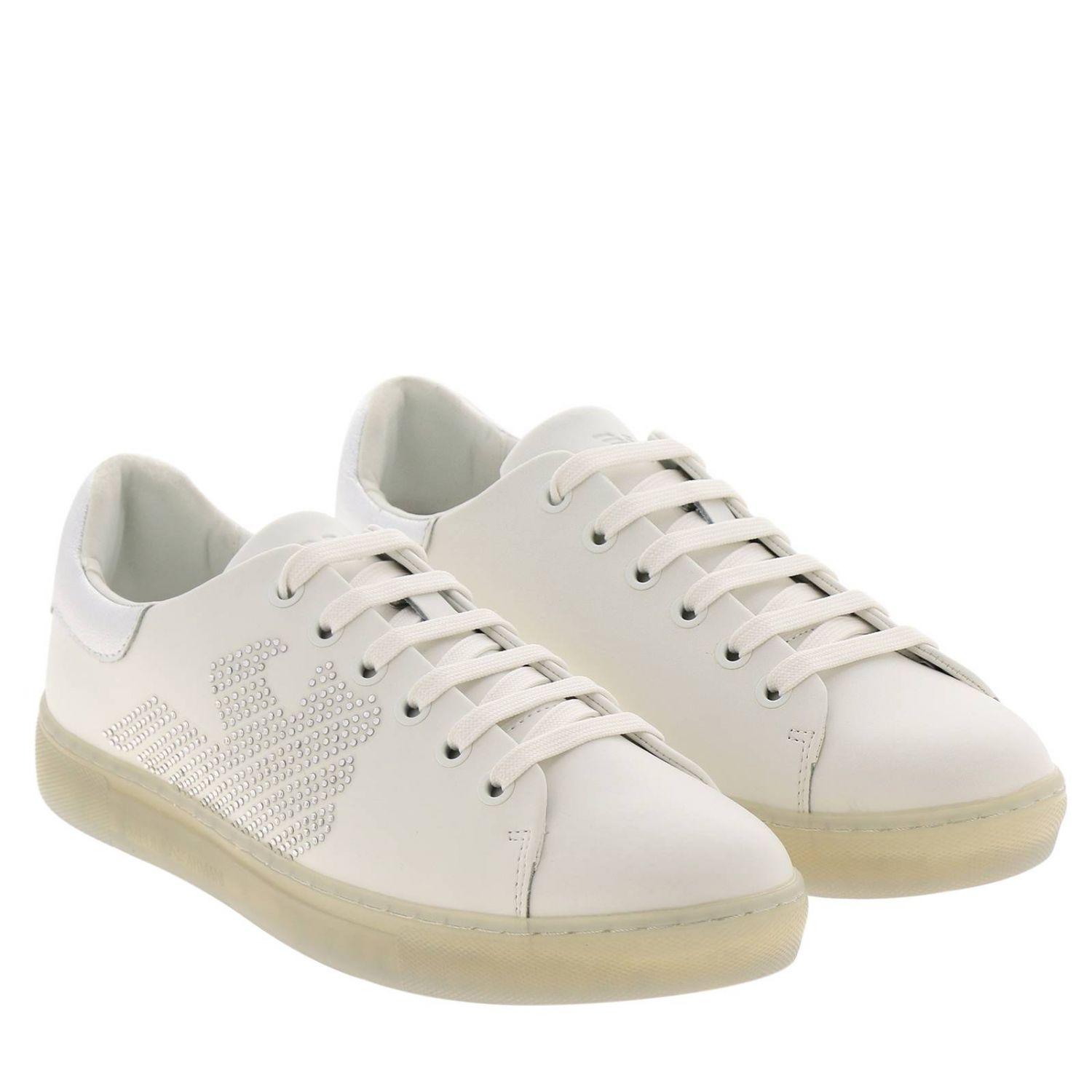 Emporio Armani Women�s Sneakers in White Lyst