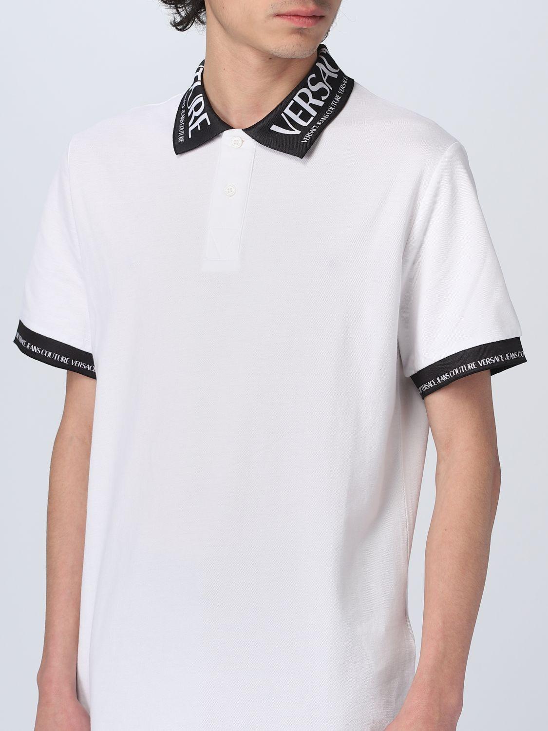 Versace Jeans Couture Polo Shirt in White for Men | Lyst