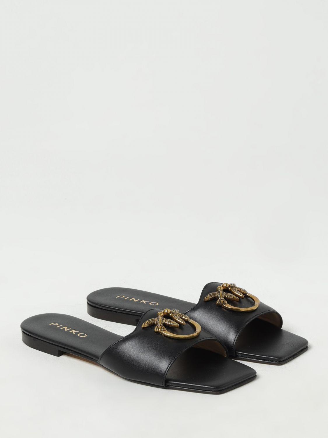 サンダル・ミュール PINKO 'Marli 09' slides Black PINKO Marli 09 Sandals | Black | FARFETCH CA