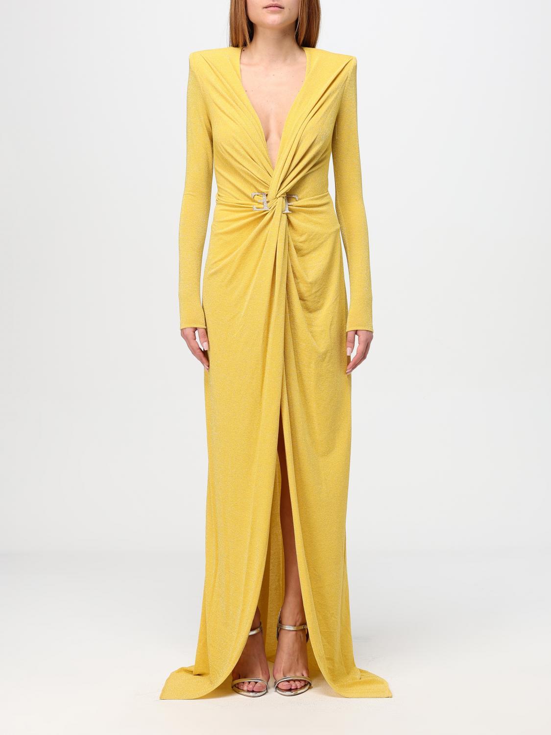 ワンピース ELISABETTA FRANCHI Woman Dress Yellow AB7795 DC7 Elisabetta Franchi Yellow Dress - Elegant & Comfortable