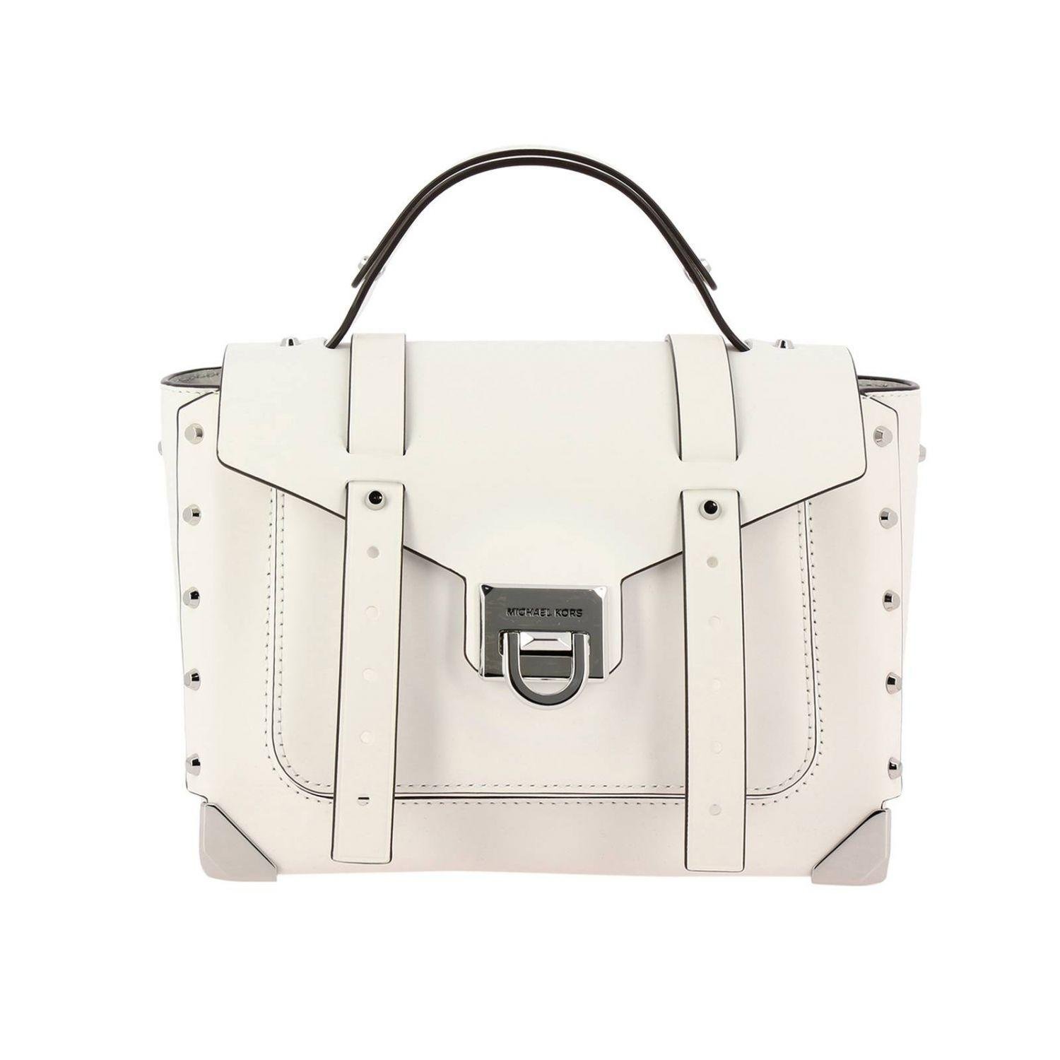 MICHAEL Michael Kors Manhattan Leather Bag in White Lyst