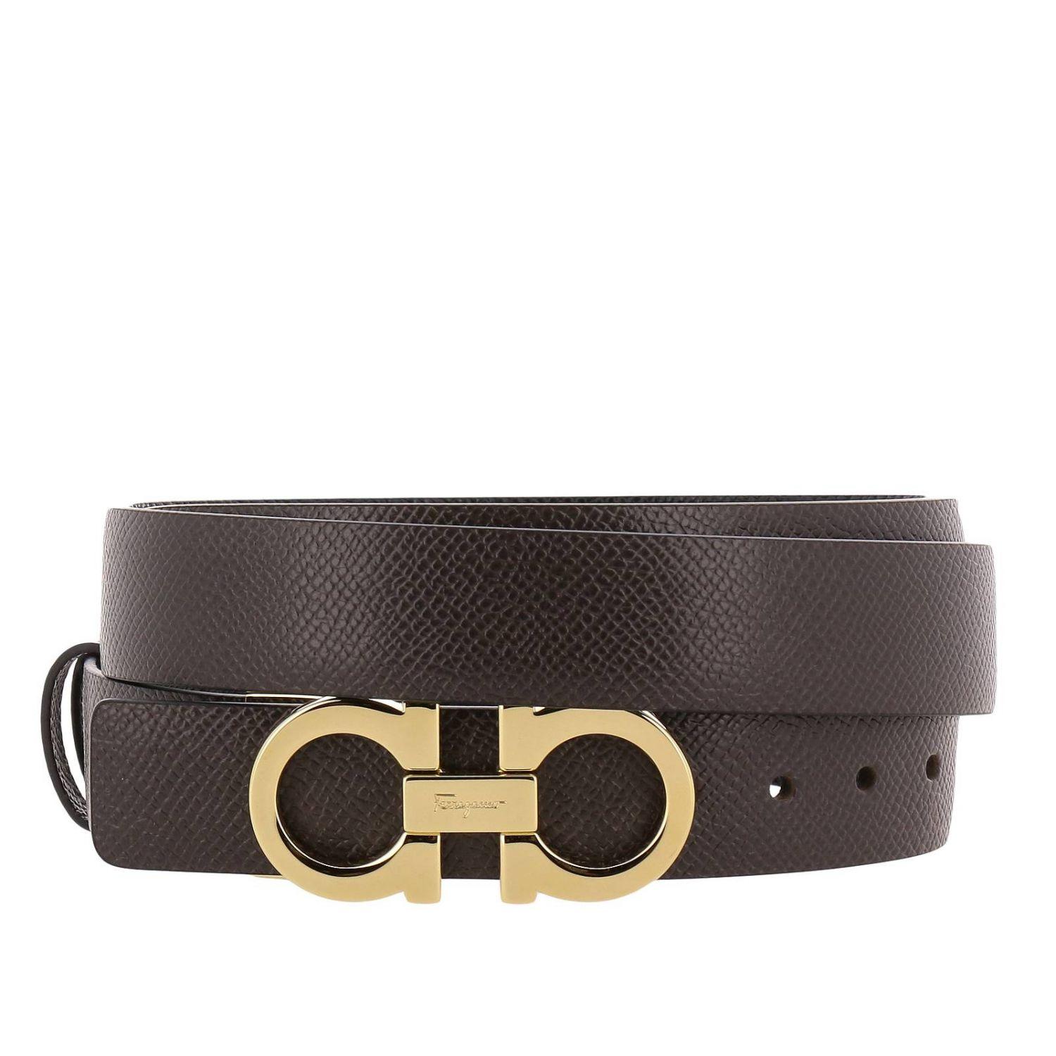 Ferragamo Ferragamo Gancini Adjustable And Reversible Buckle Belt In