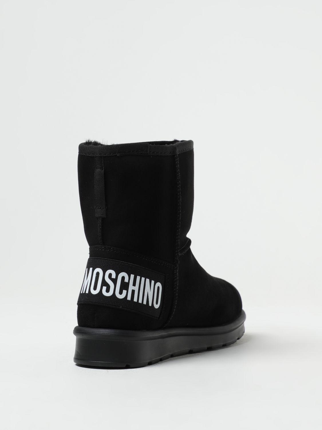 Love Moschino Ankle Boot In Synthetic Suede in Black | Lyst