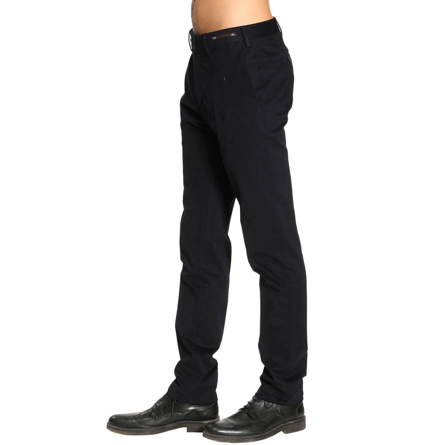 PT01 Cotton Pants Men in Black for Men Lyst