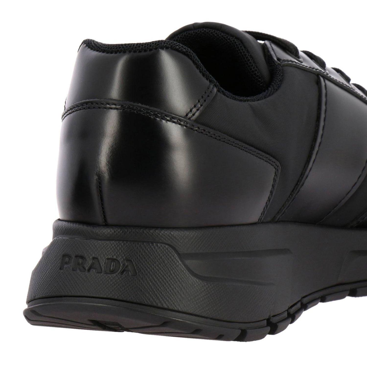 Prada Synthetic Prax 01 Sneakers In Nylon And Leather With Embossed