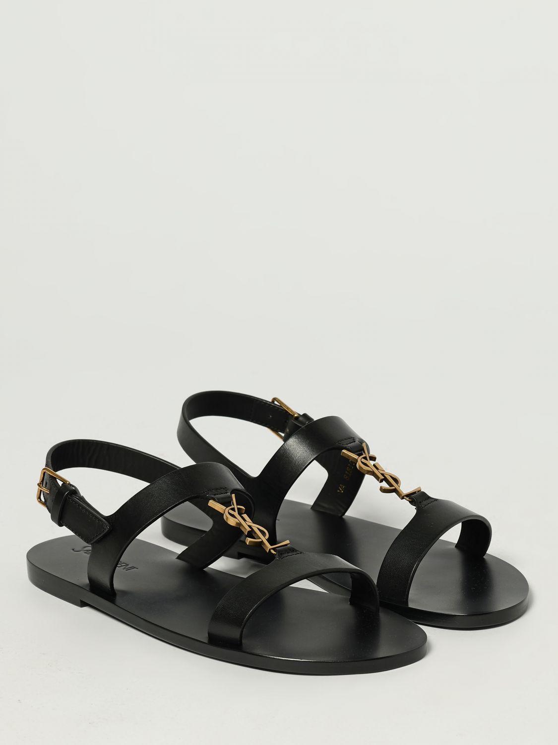 サンダル SAINT LAURENT Men Sandals 5096160AS00 1000 BLACK SAINT LAURENT: Shoes men - Black | Saint Laurent sandals