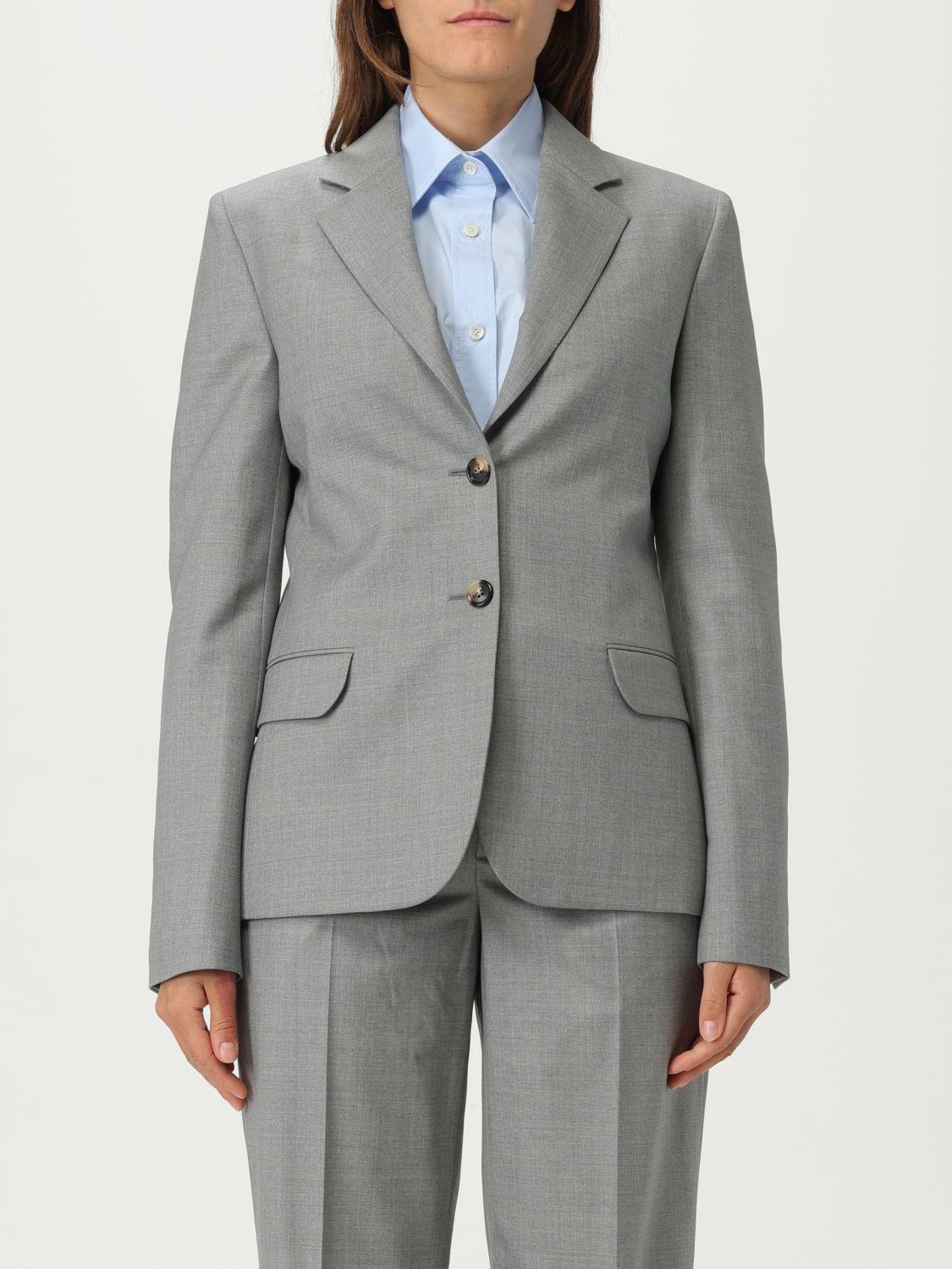 スーツ MOSCHINO Women Suit Jackets 050582260474 Grey Moschino Blazer, Size 42 IT