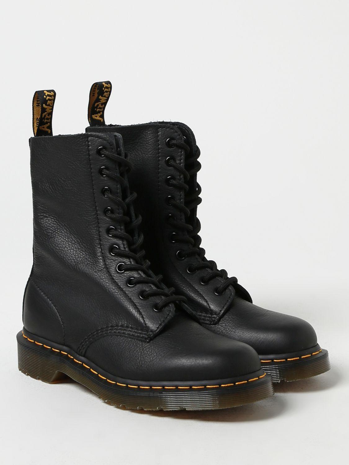 Flat black doc martens top