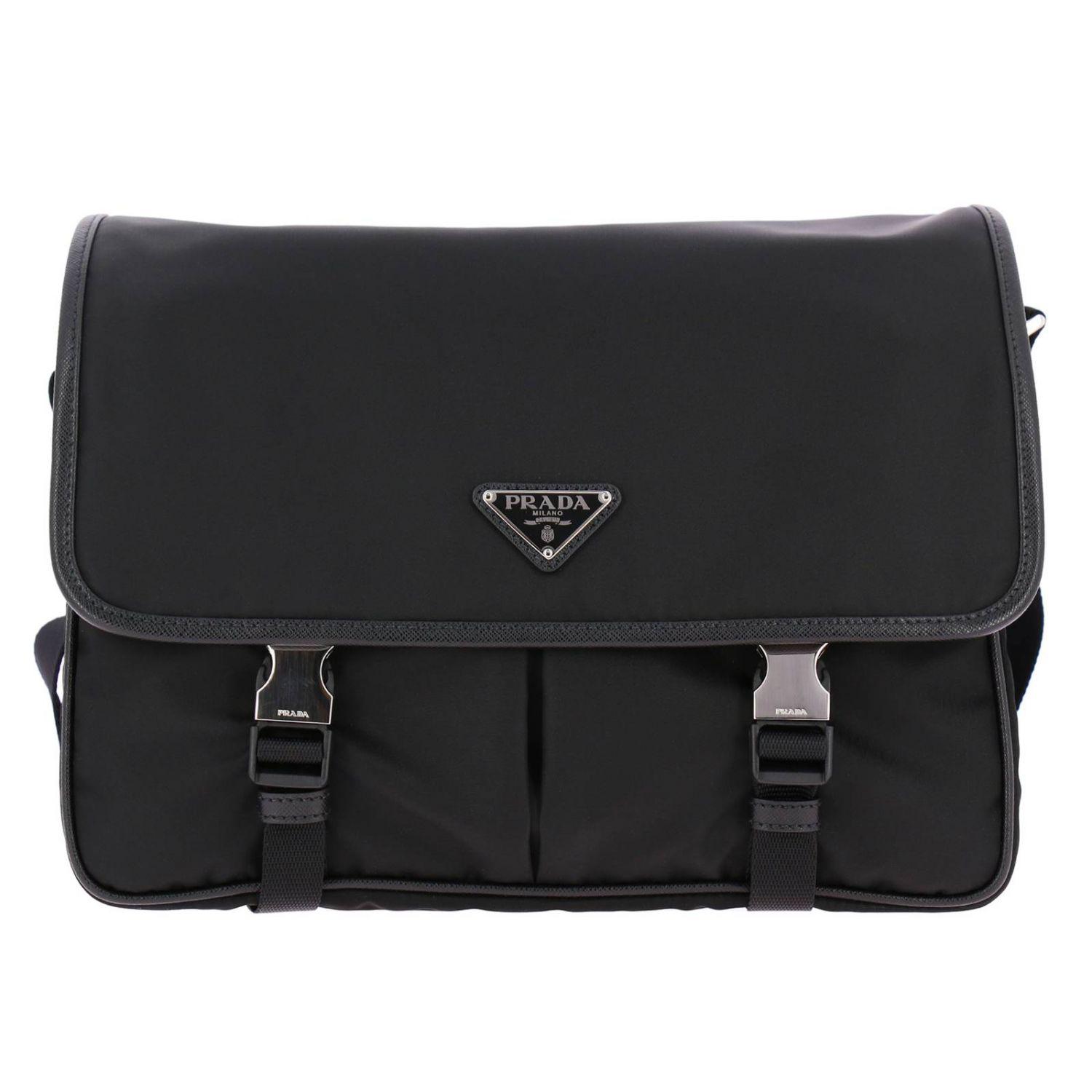 prada leather bag men