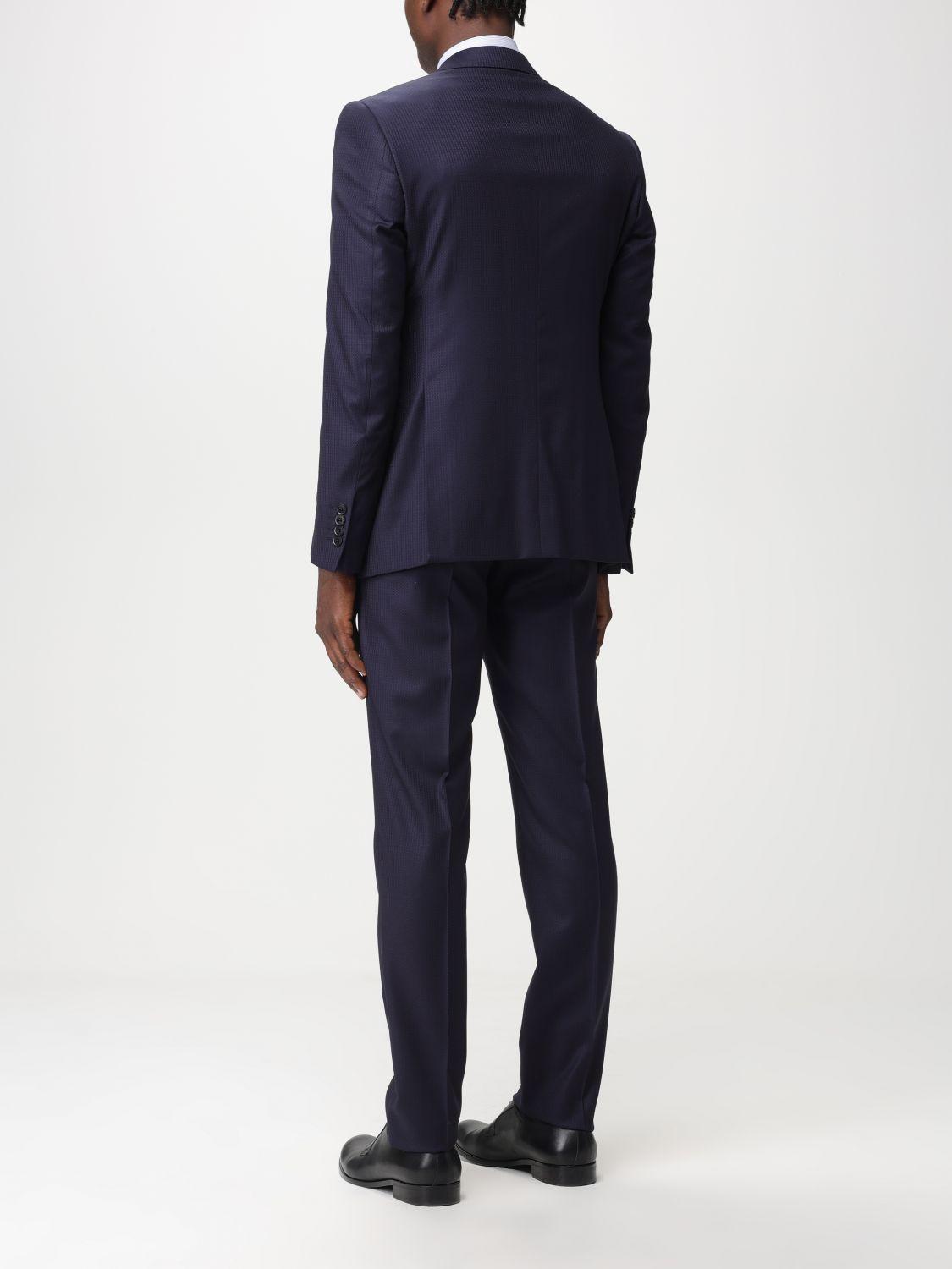 Blue armani suit deals
