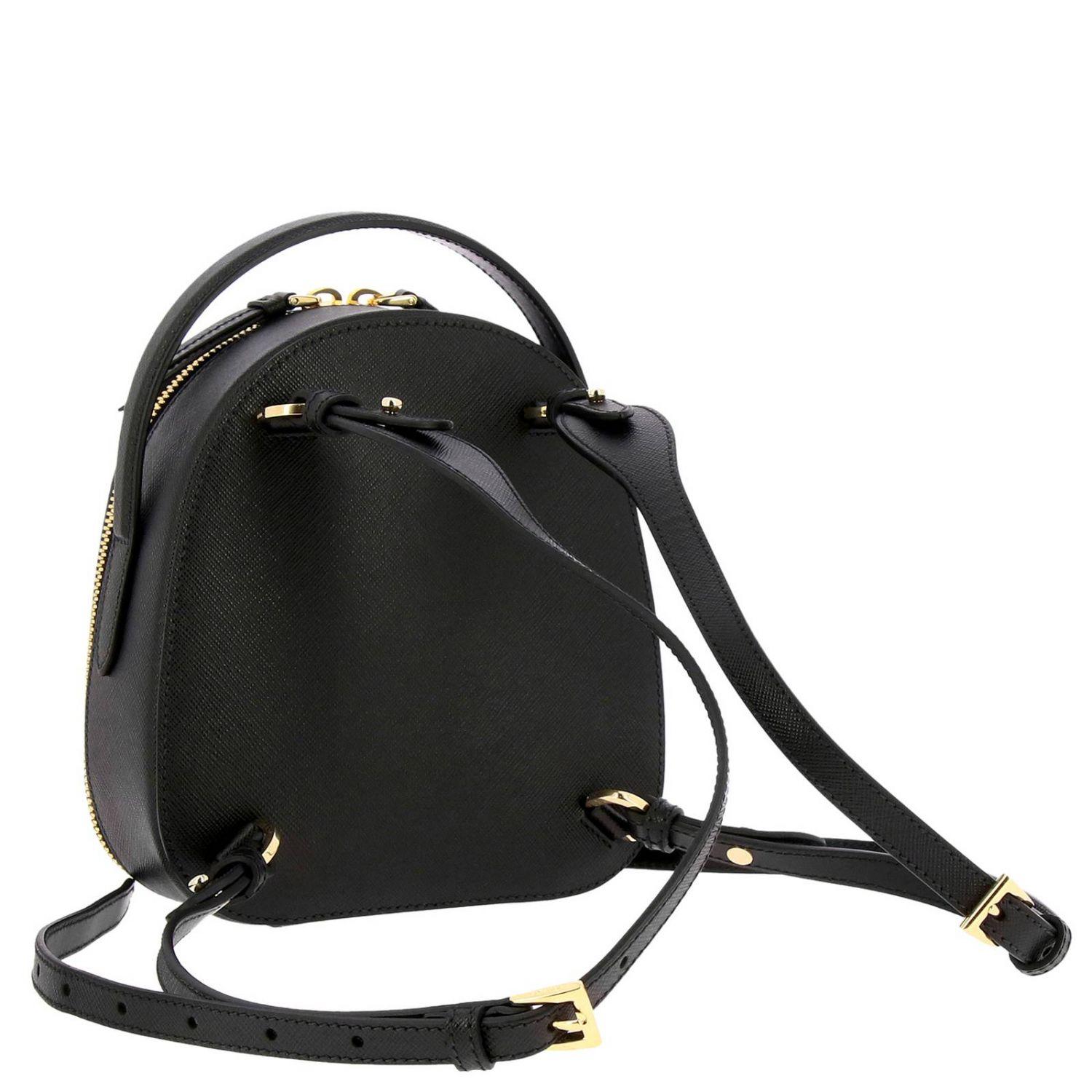 Prada Odette Top Handle Bag Saffiano Leather Small Brown 1487601