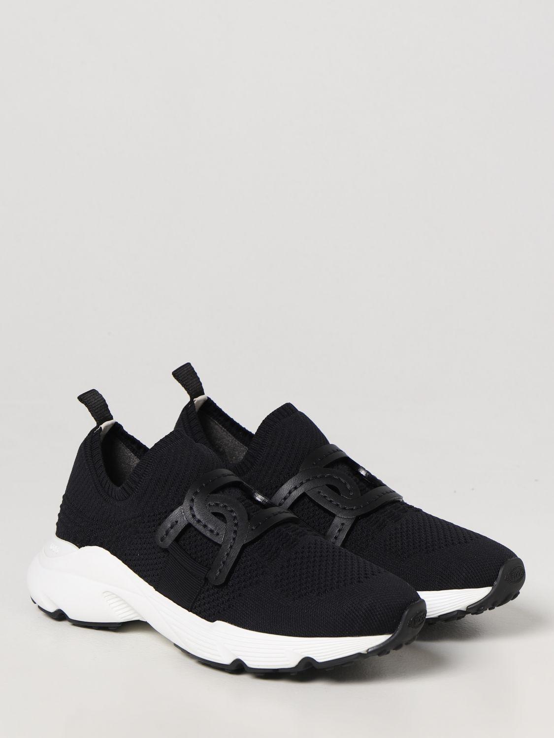 Tod's Run Lycra Knit Sneakers in Black | Lyst