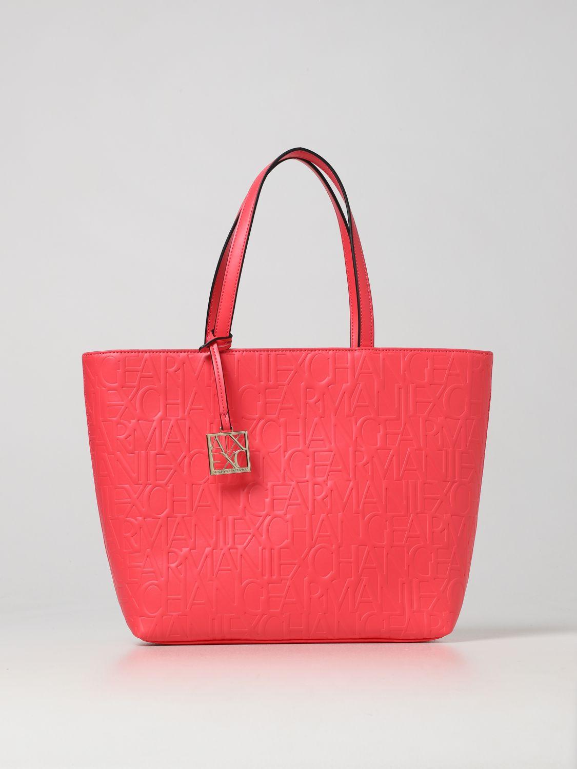 Armani Exchange Tote Bags in Red