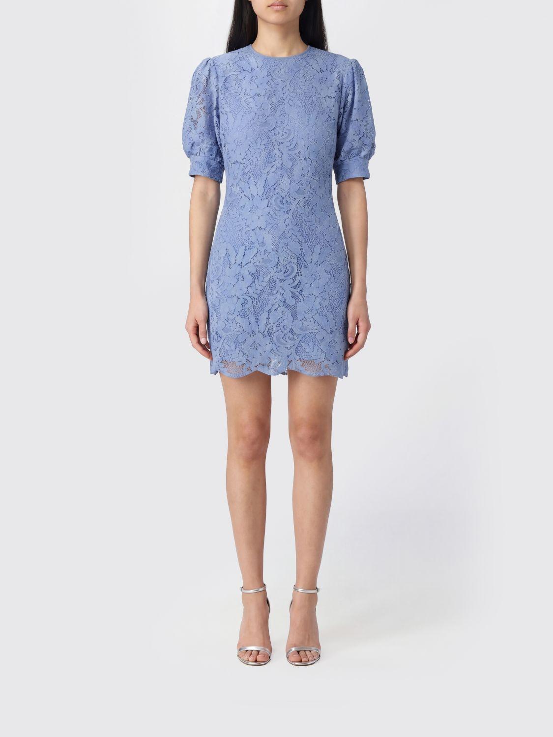 michael kors blue dress Michael Kors Collection Women's Flutter-Sleeve Midi-Dress - Teal