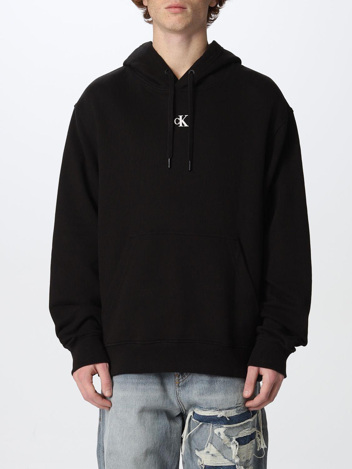 Sudadera negra de hombre Plus Instit Logo Calvin Klein Taglia 3XL Color  Negro