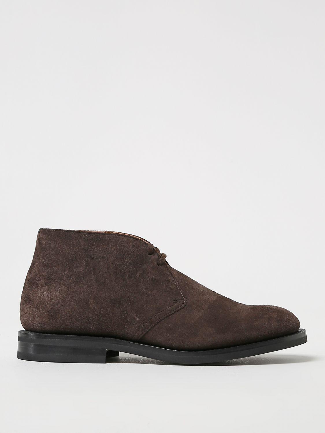 Church s Suede Ankle Boots in Brown for Men Lyst UK