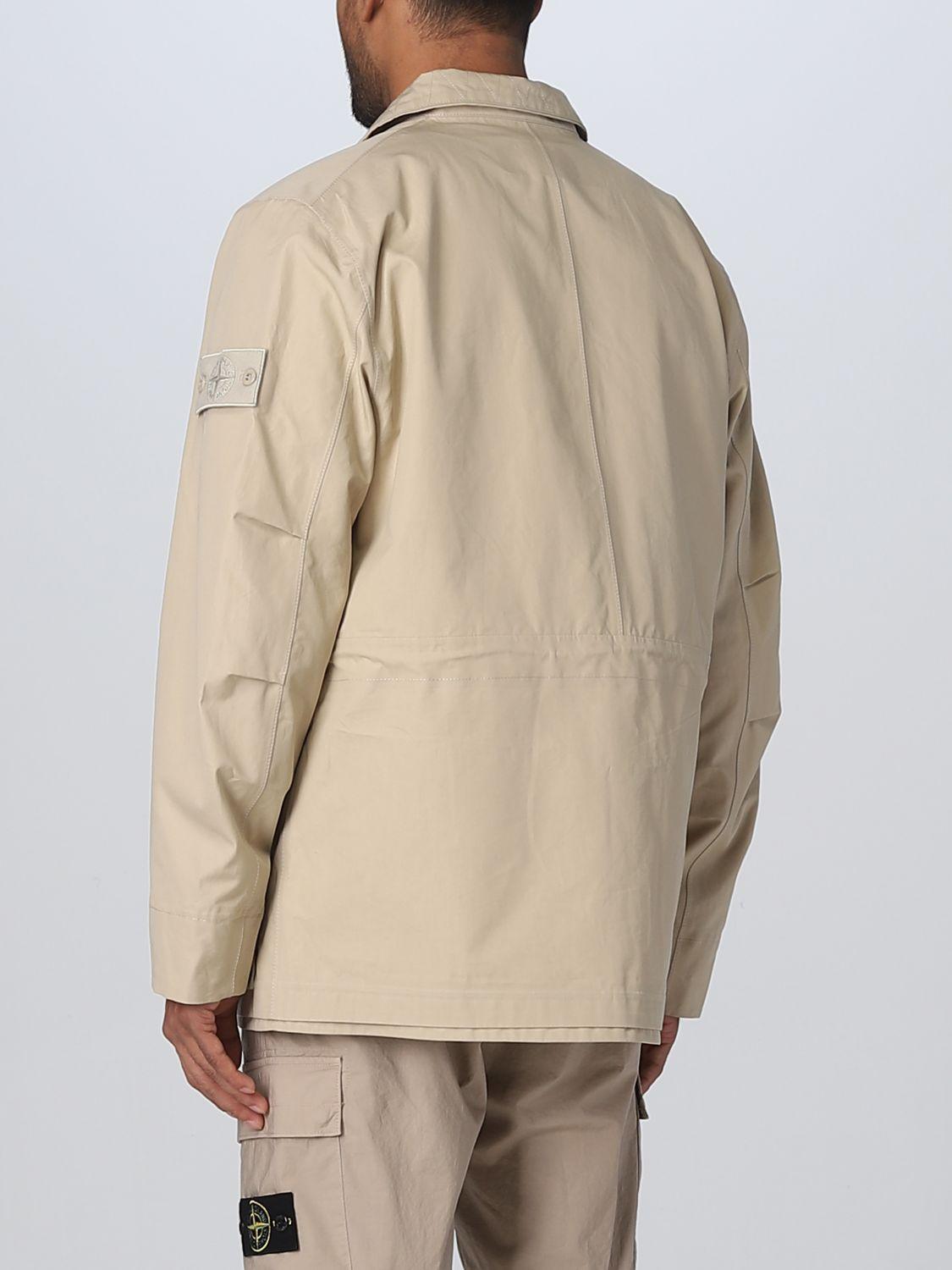 Stone Island Jacket in Natural for Men | Lyst