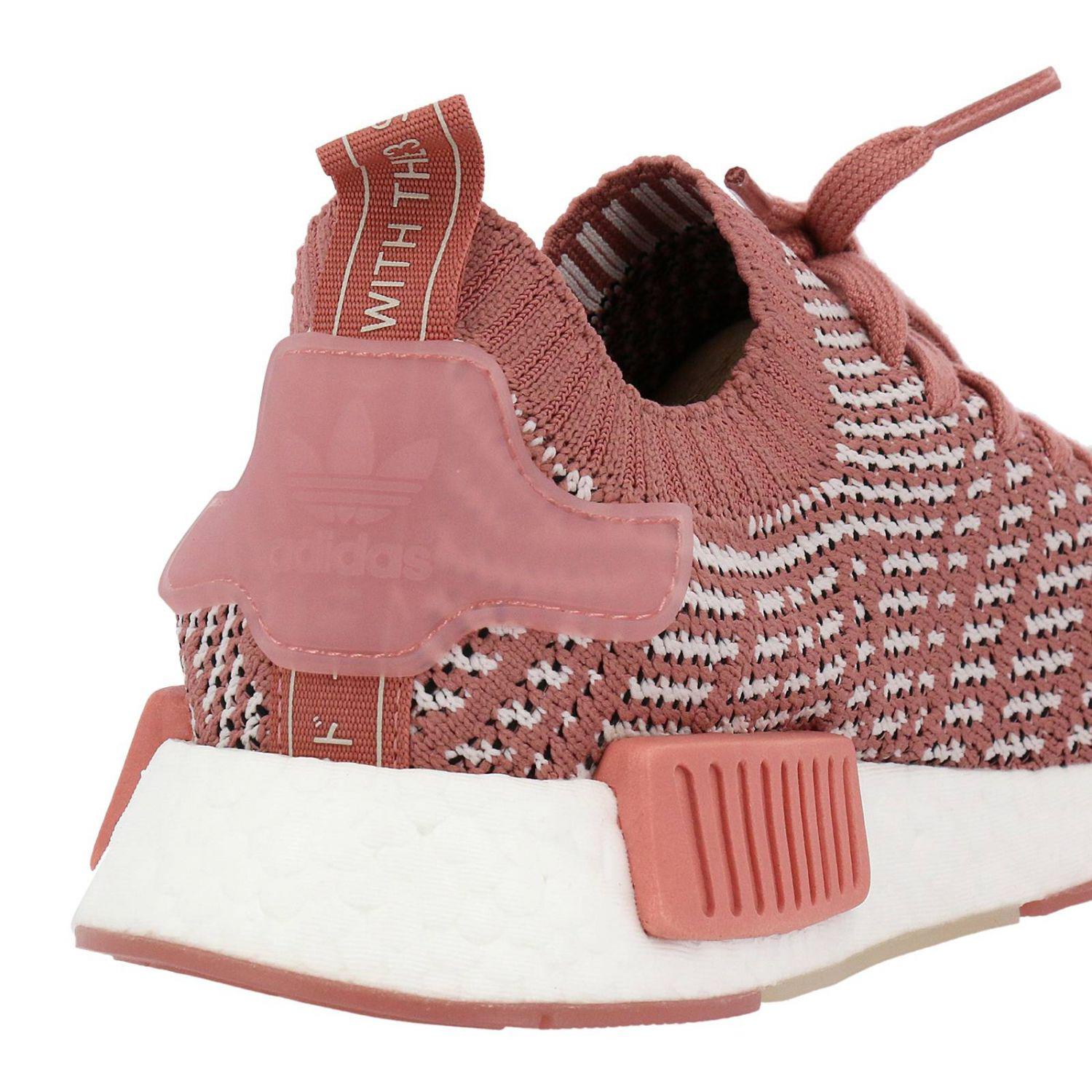adidas Originals Nmd_r1 Stlt Primeknit Running Shoe in Ash Pink/Orange  Indigo/White (Pink) | Lyst