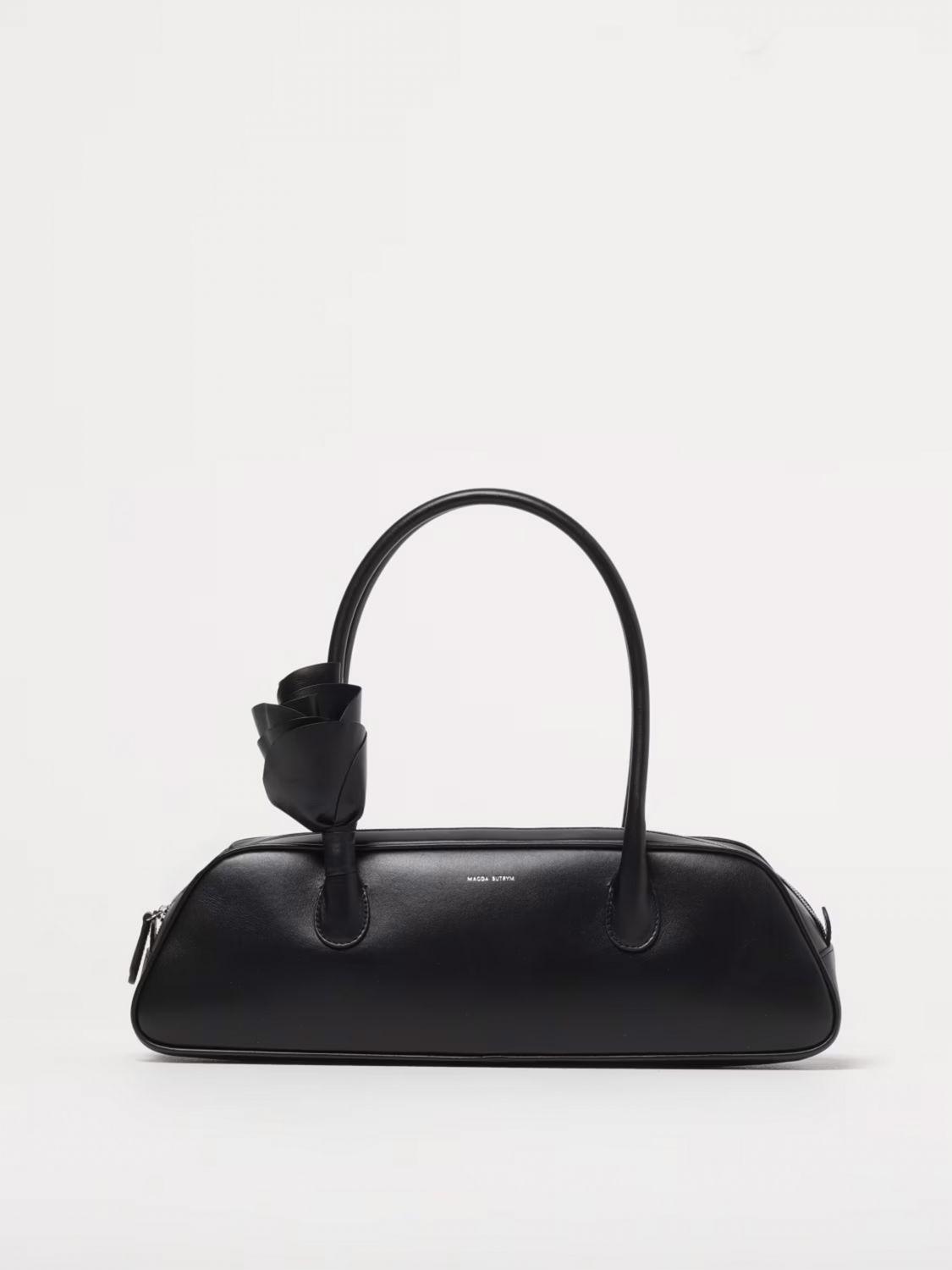 ショルダーバッグ・ポシェット MAGDA BUTRYM Woman Shoulder bag Black 701524 BLACK Brigitte trapeze bag in black leather and silver