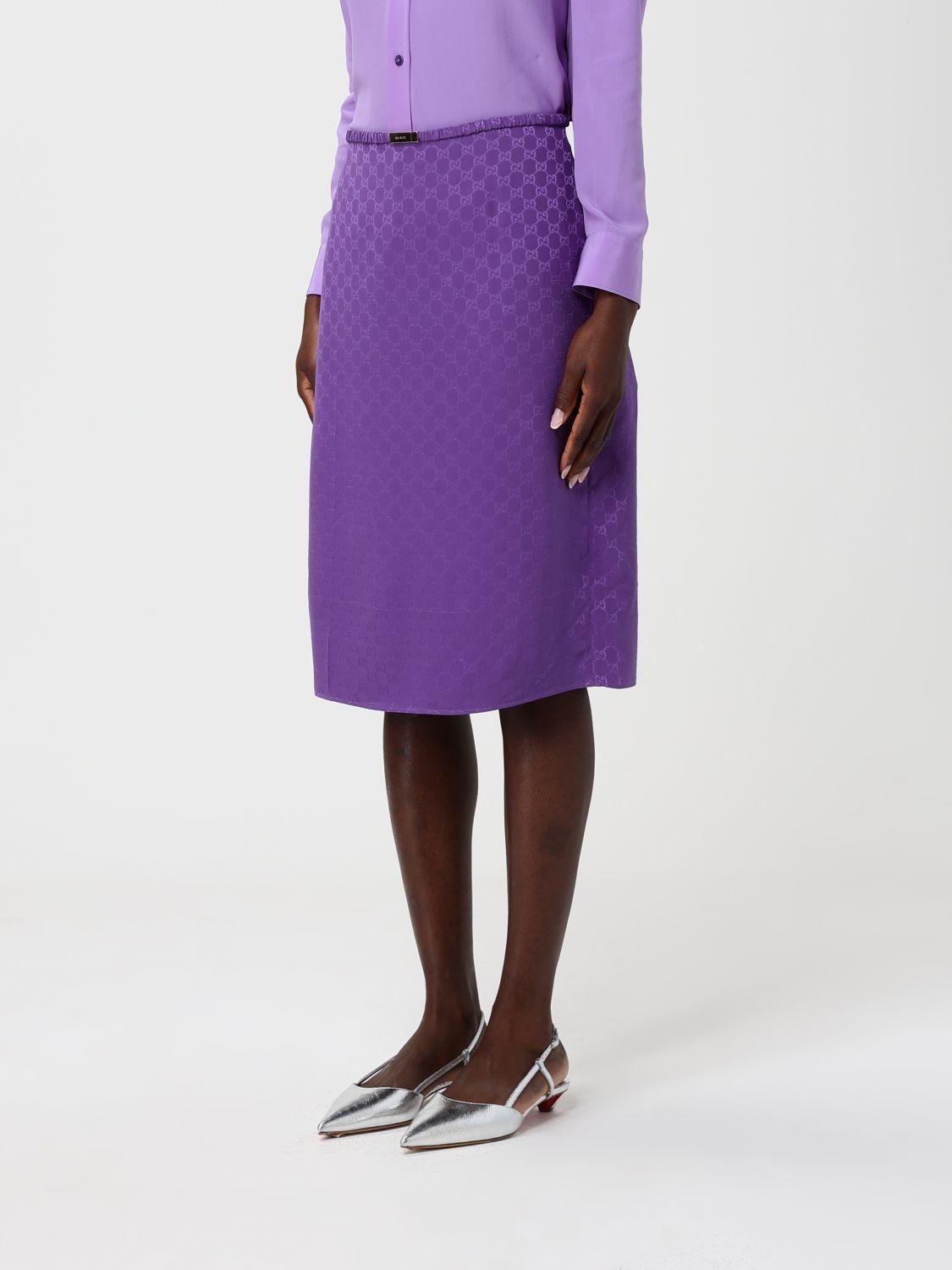 Jupe Femme Kushi - Taille 10 - Violet, Ligne A Plissée - Longueur Genou - Côté Bohème - Occasion Très Bon état