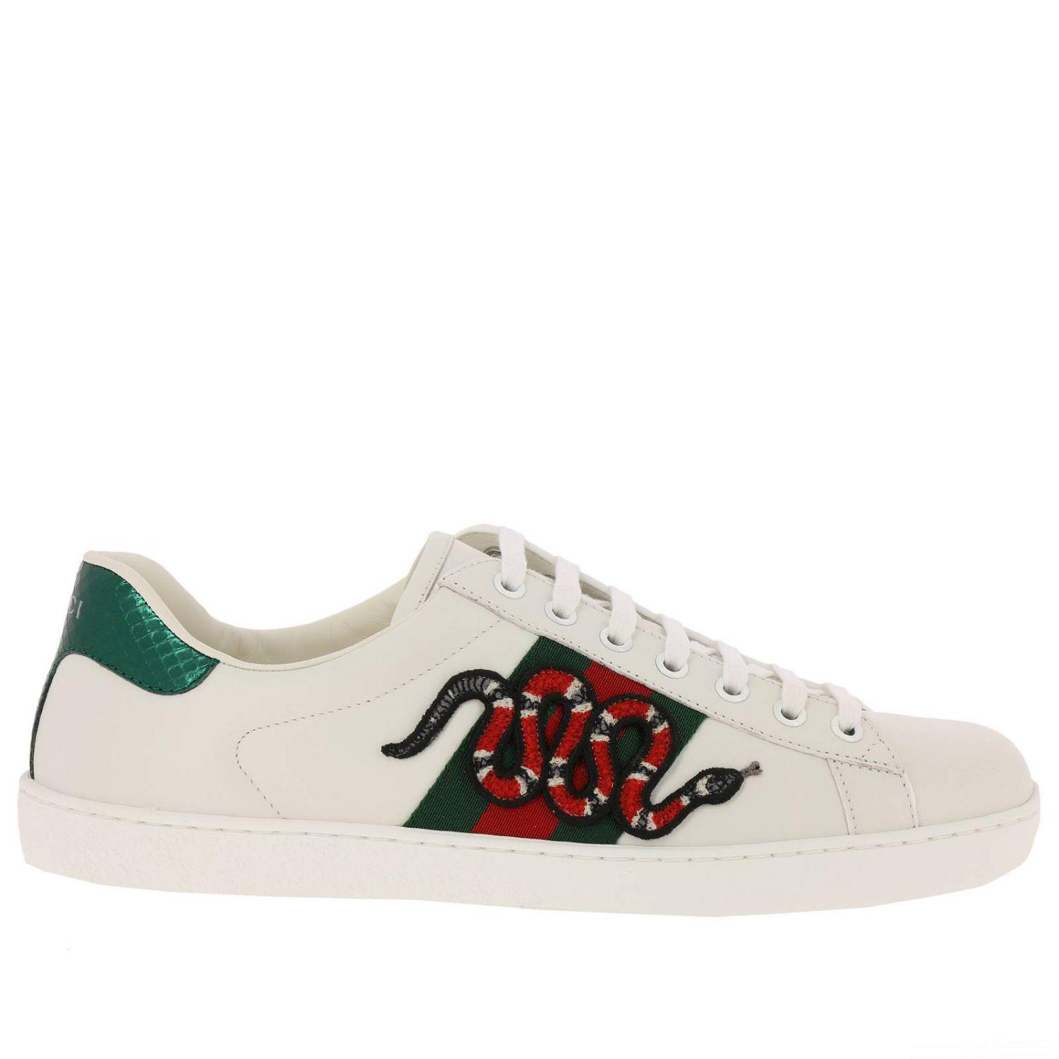 gucci white snake sneakers