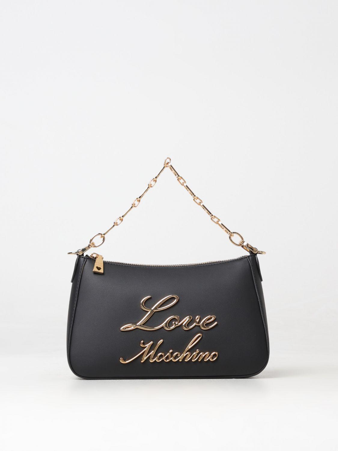 Black moschino shoulder bag hot sale