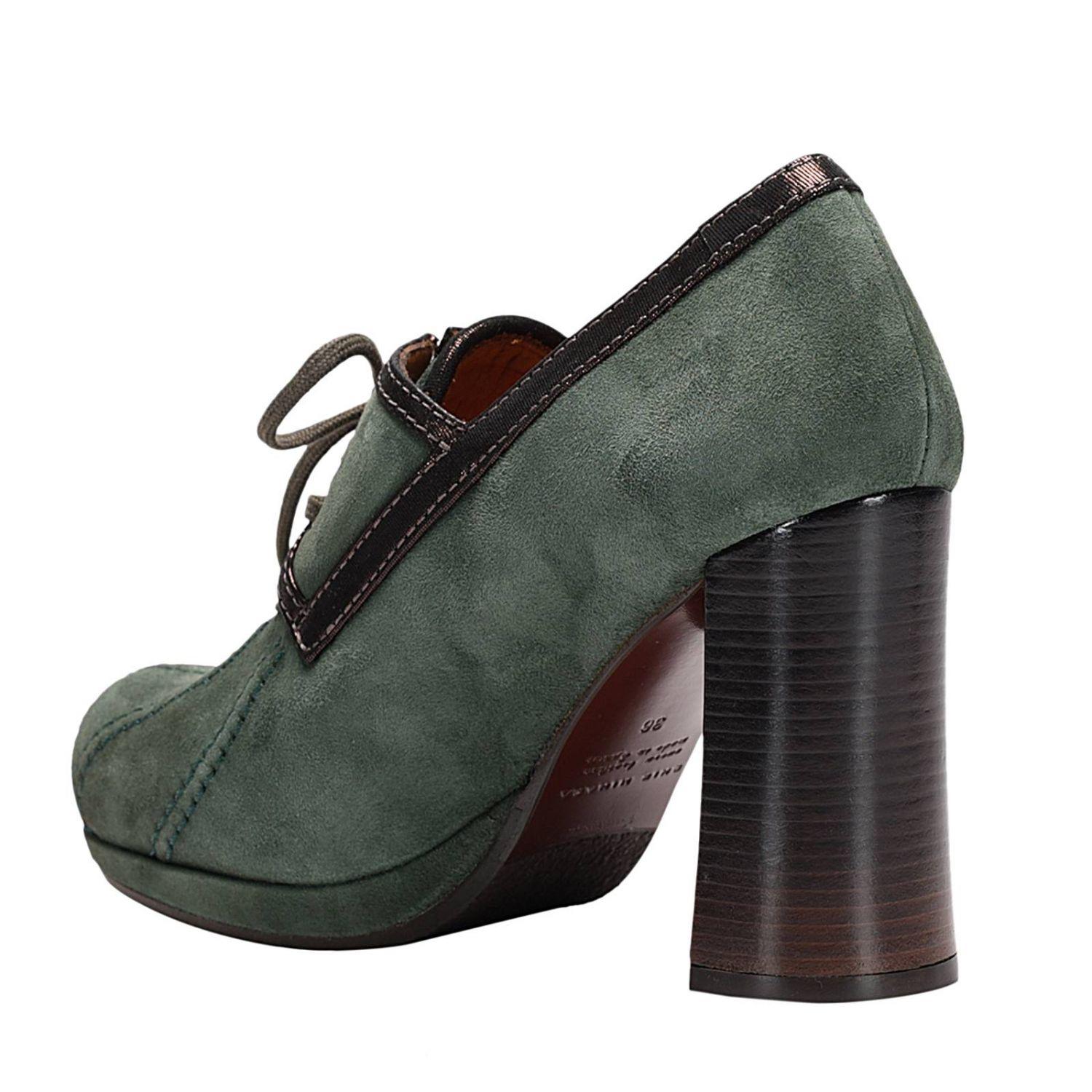 Chie Mihara Leather High Heel Shoes Shoes Woman in Green