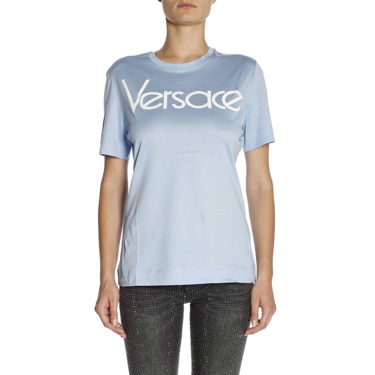 Versace T-shirt Women in Sky Blue (Blue 