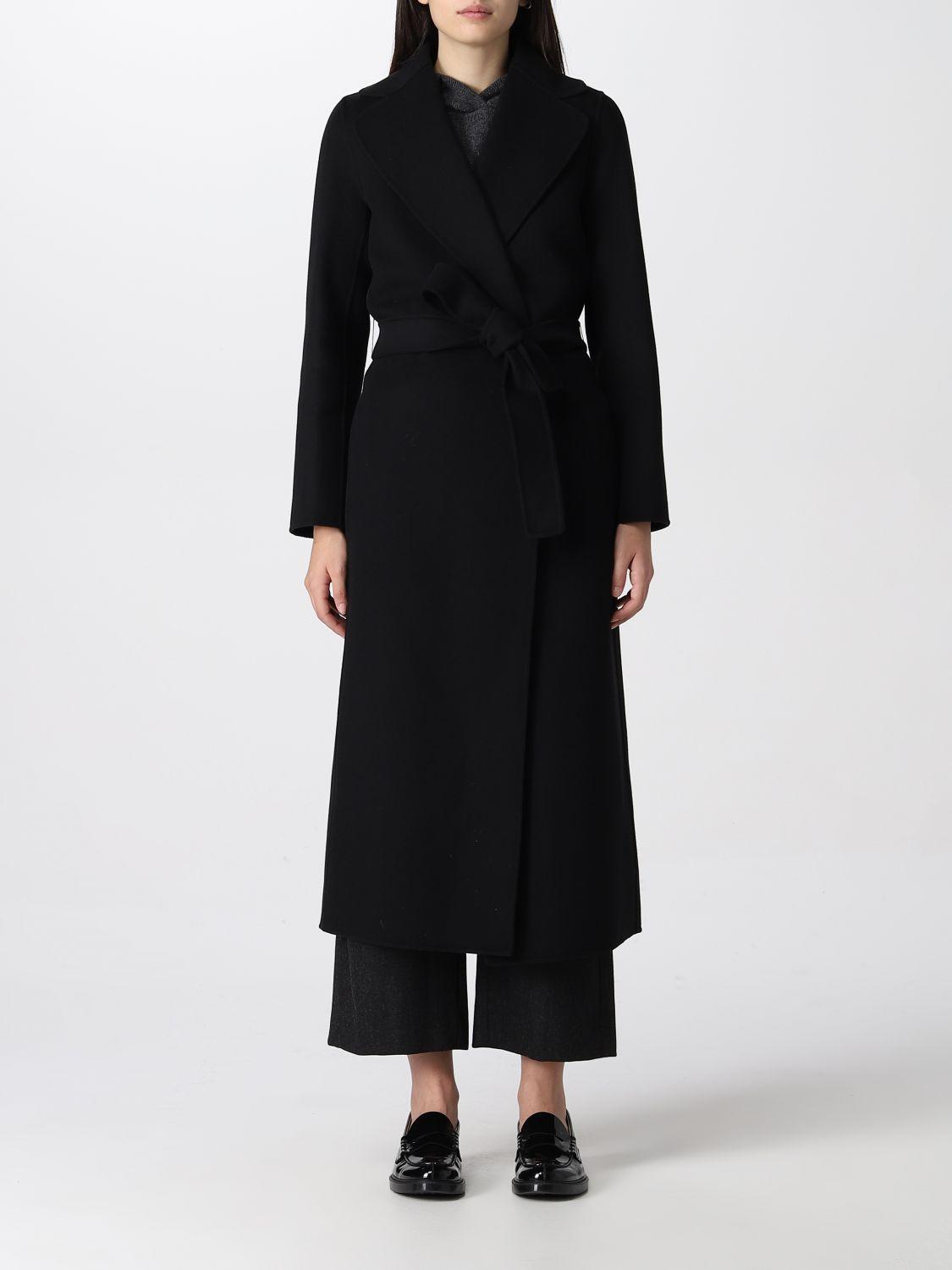 Max Mara Coat Woman in Black | Lyst