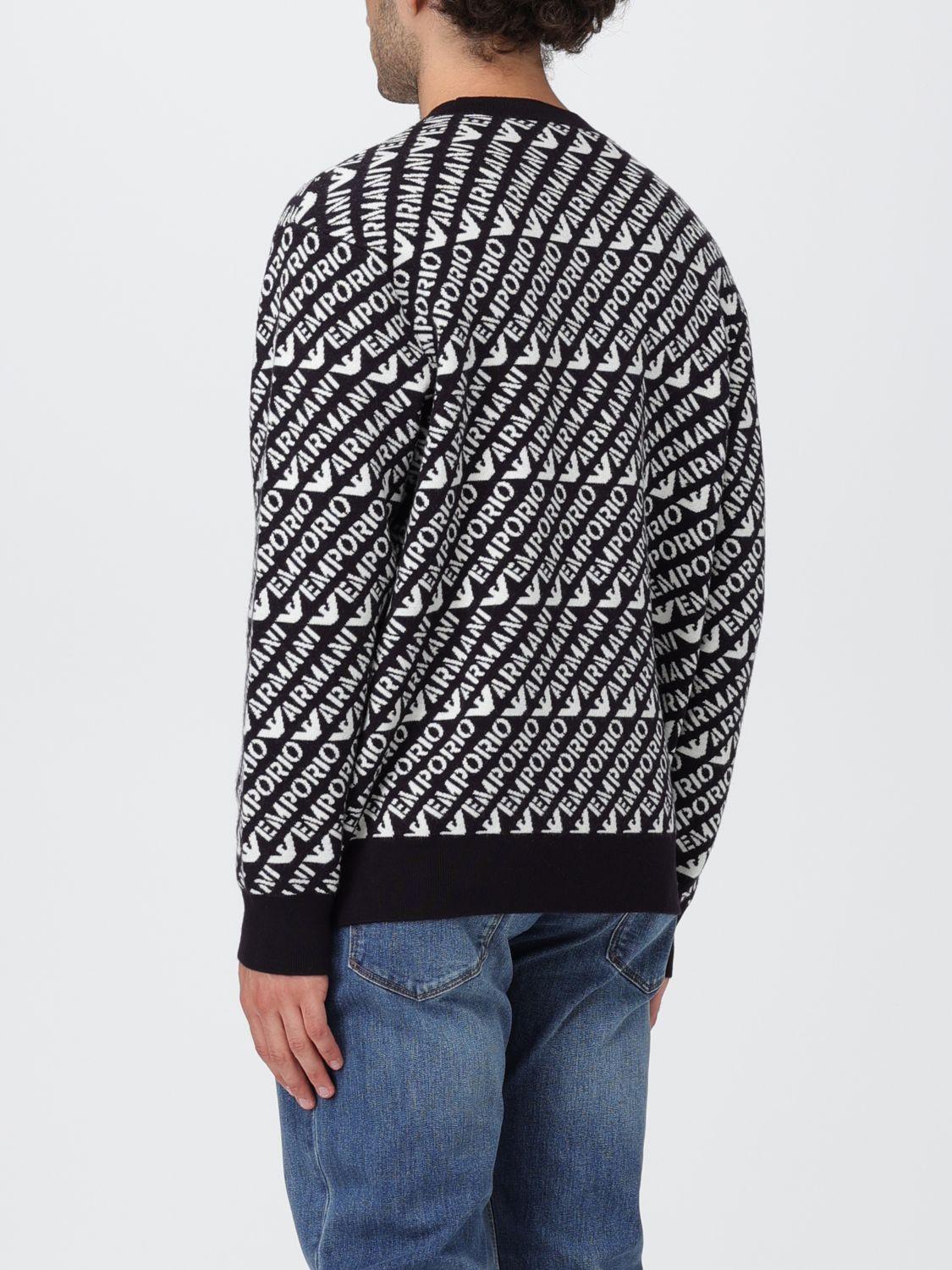 Emporio Armani Sweater In Wool Blend in Gray for Men | Lyst