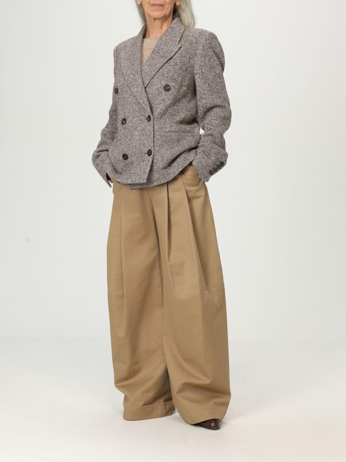 パンツ Brunello Cucinelli SARTORIAL WIDE TROUSERS Sartorial Wide trousers for Woman in Cocoa | Brunello Cucinelli