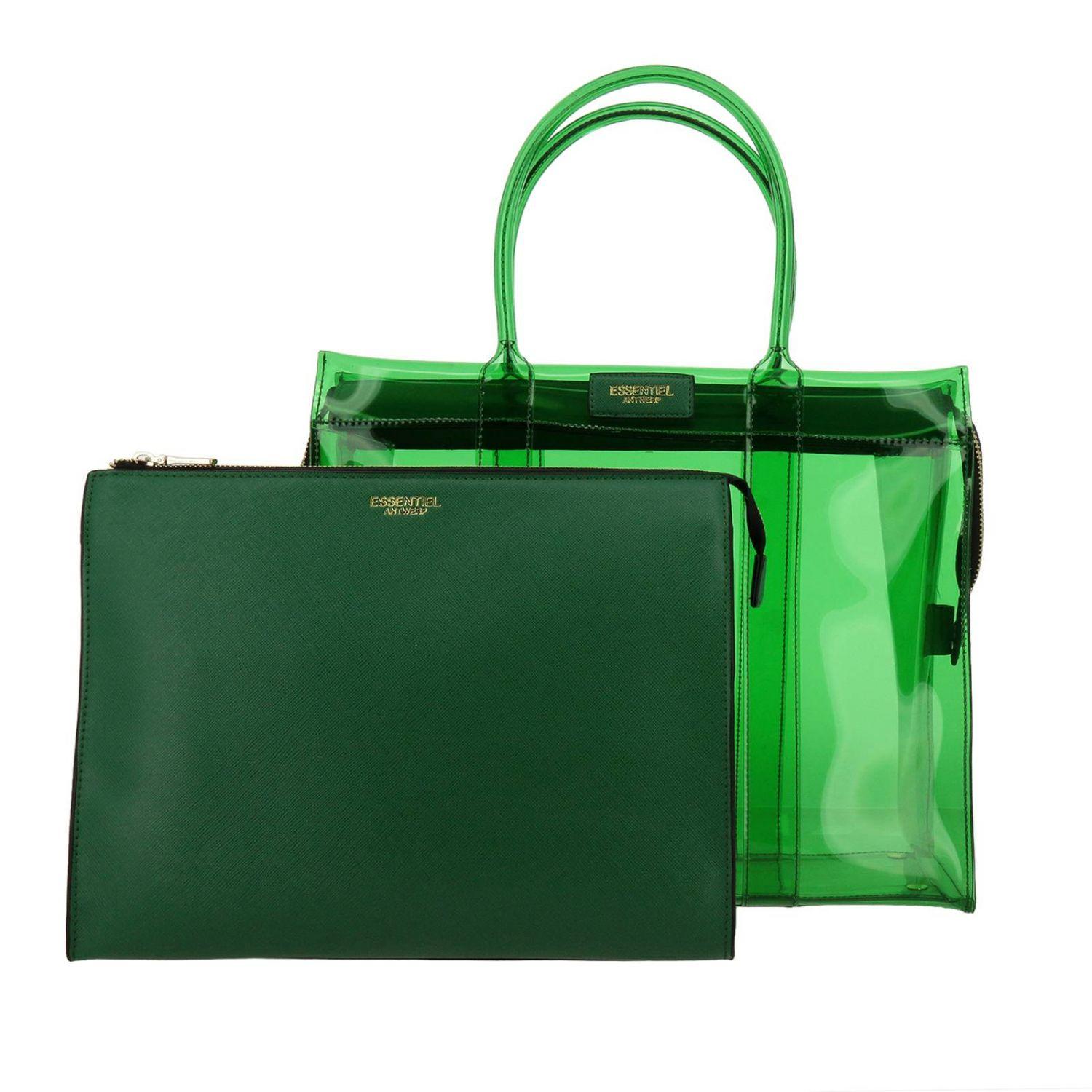 small green shoulder bag