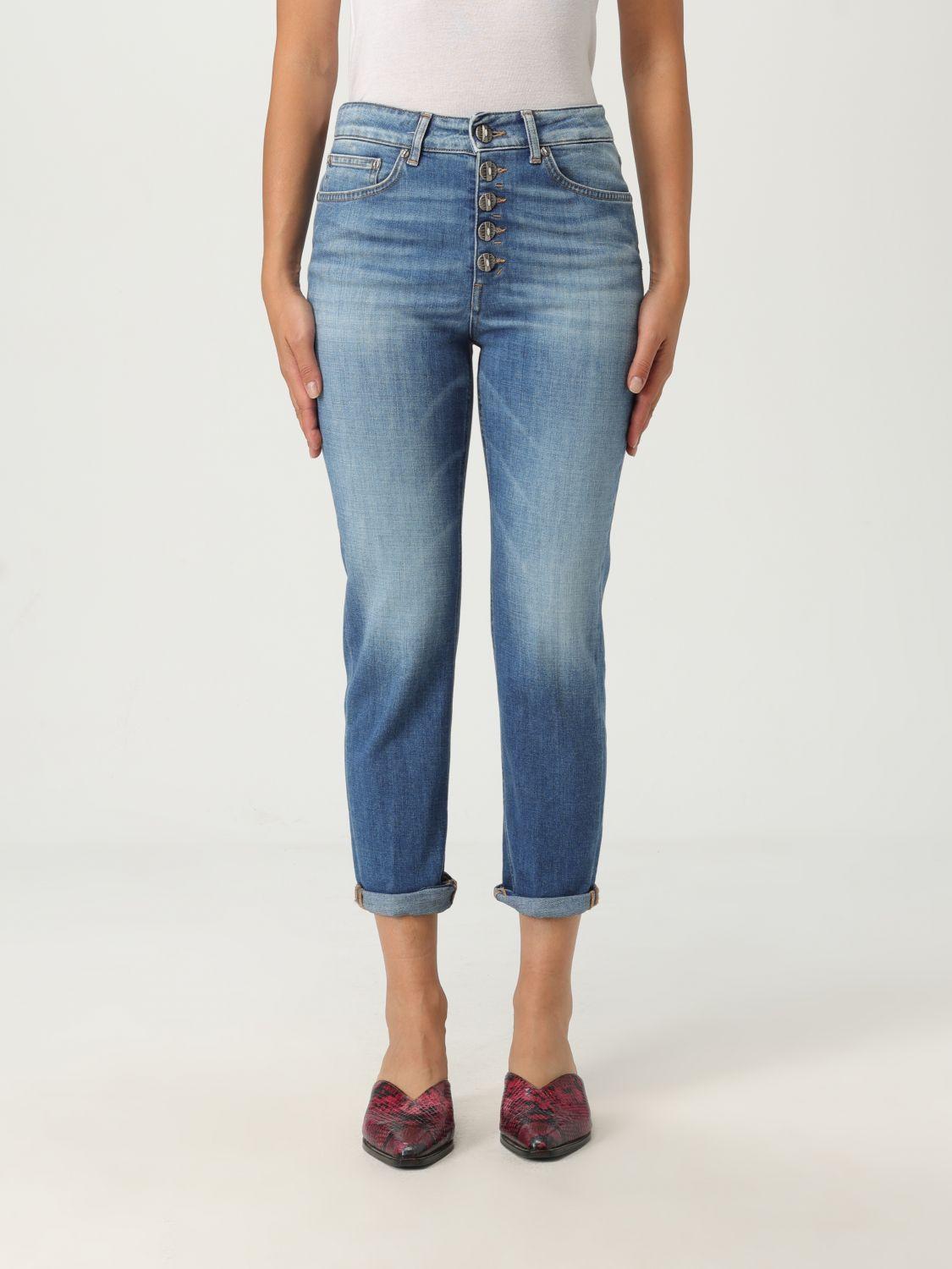 パンツ DONDUP Women Straight Pants DP268B DFE286 LC9800 Blue Dondup DP268B Woman Blue Jeans - Zuklat