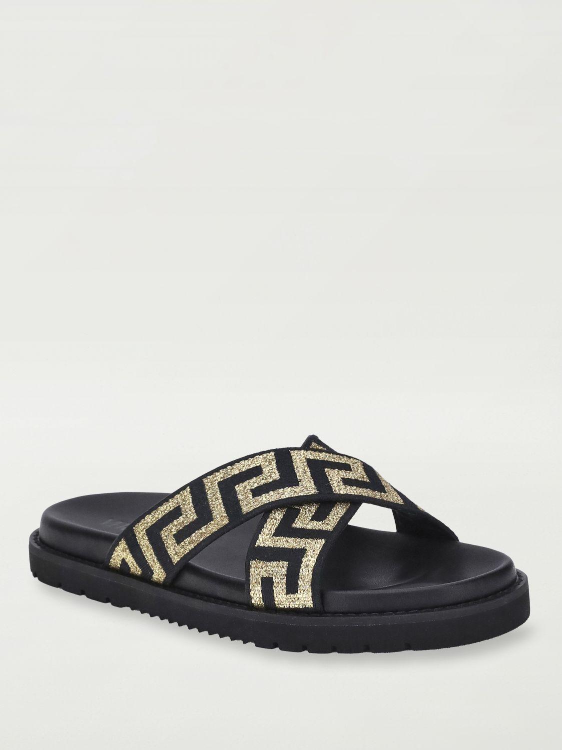 サンダル VERSACE Men Sandals Black 1010628DV46G 1B00V VERSACE: Sandals men - Black | Versace sandals 1010628DV46G