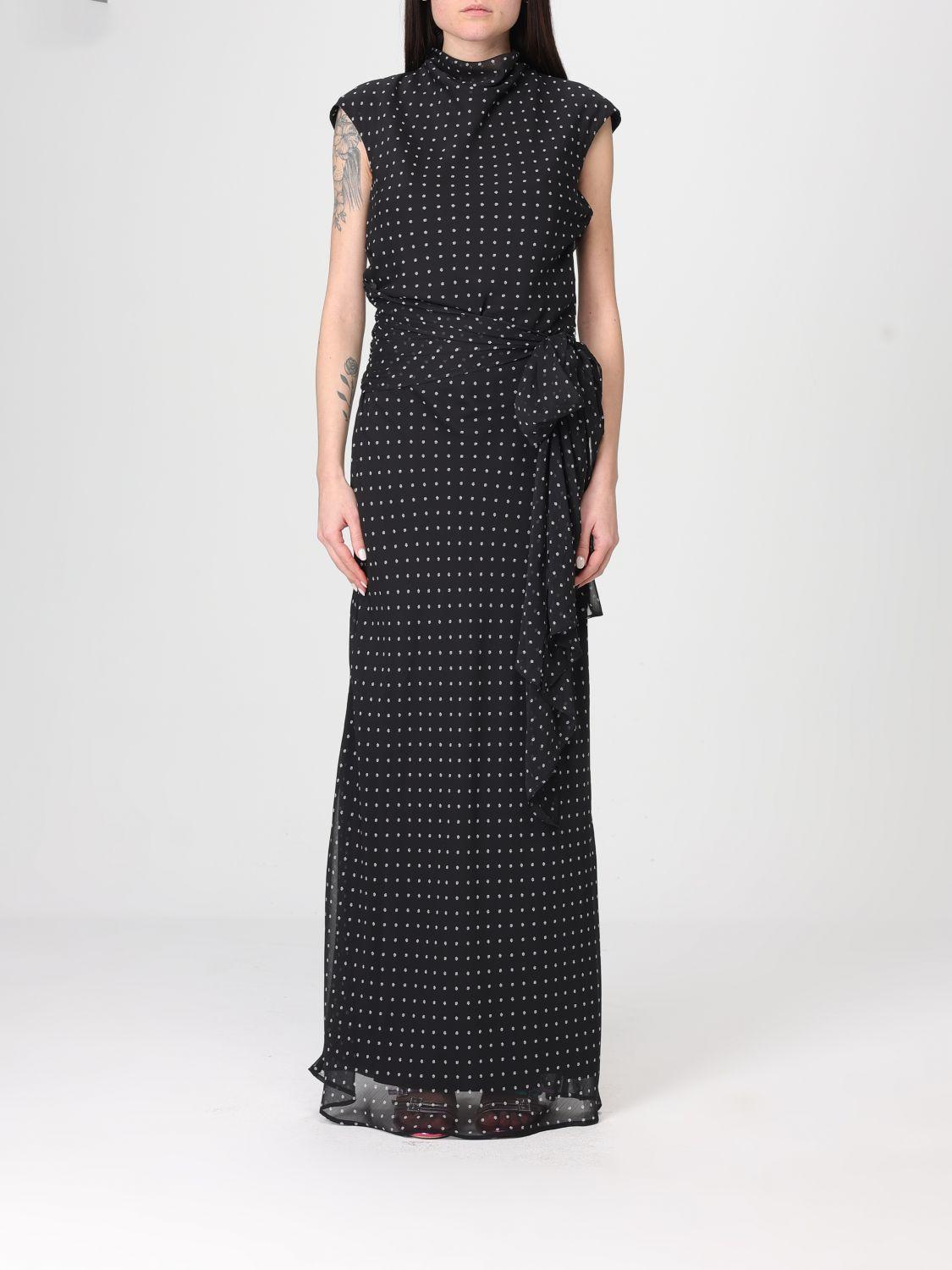 ROTATE BIRGER CHRISTENSEN Floral Print Maxi Dress in Black | Lyst