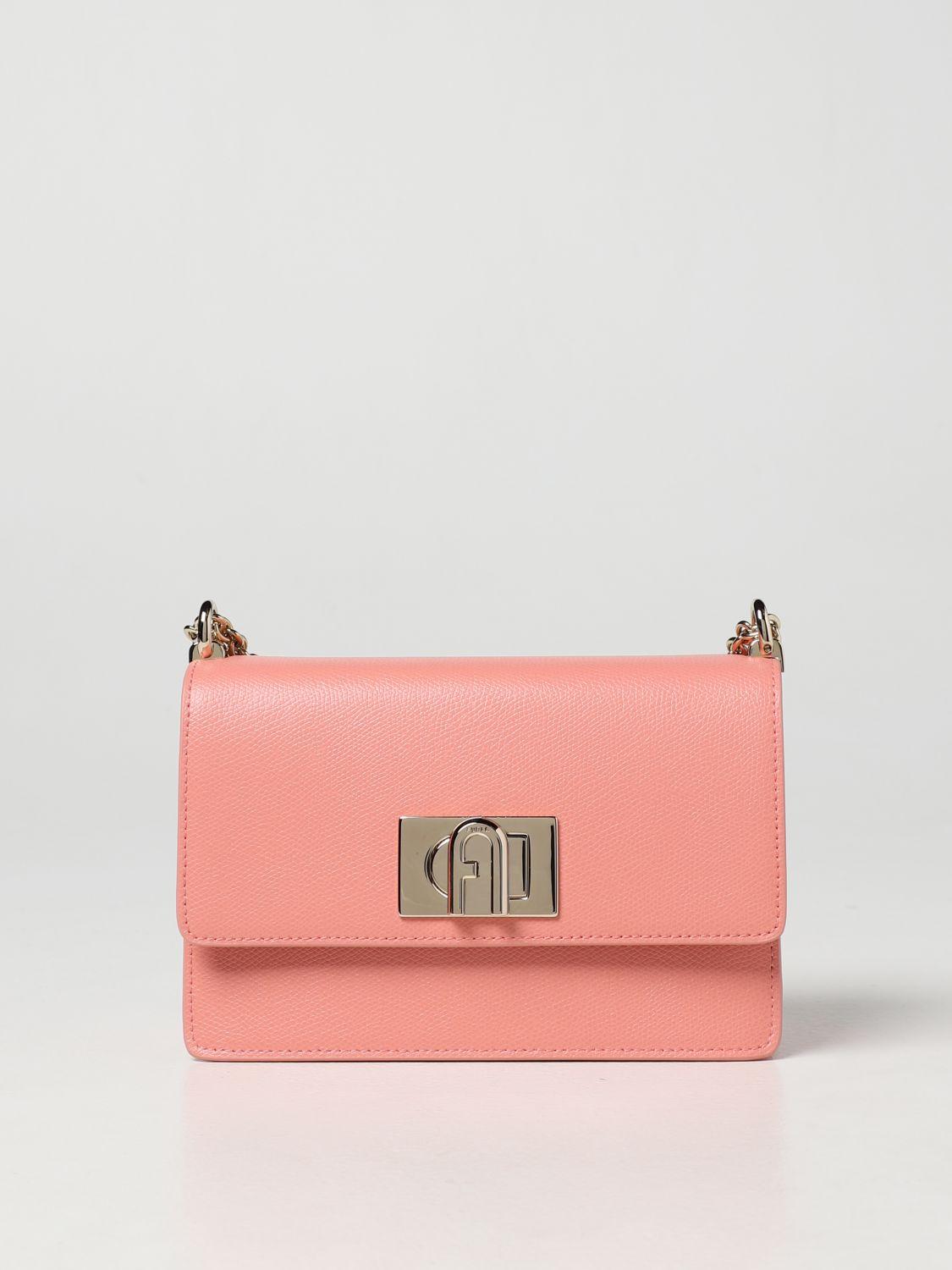 Furla 1927 Bag In Micro-grained Leather in Pink