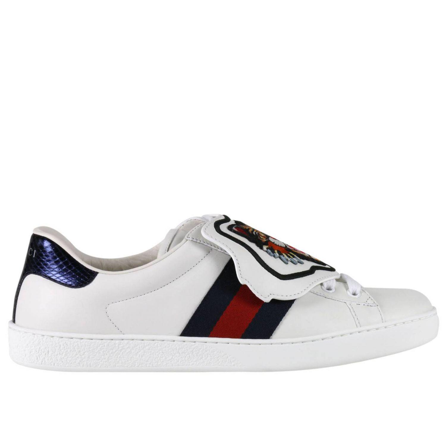 Gucci Ace Sneakers Embroidered Angry Removable Patches And Bands White for Men | Lyst