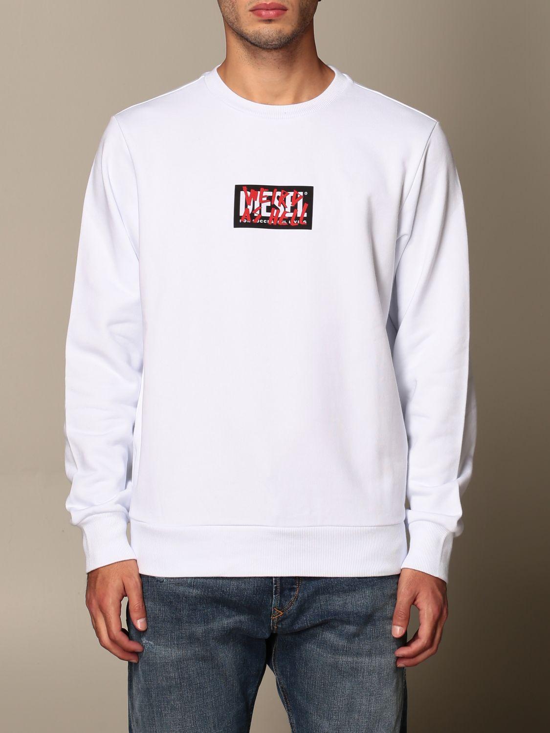 DIESEL Sweatshirt in White for Men - Lyst