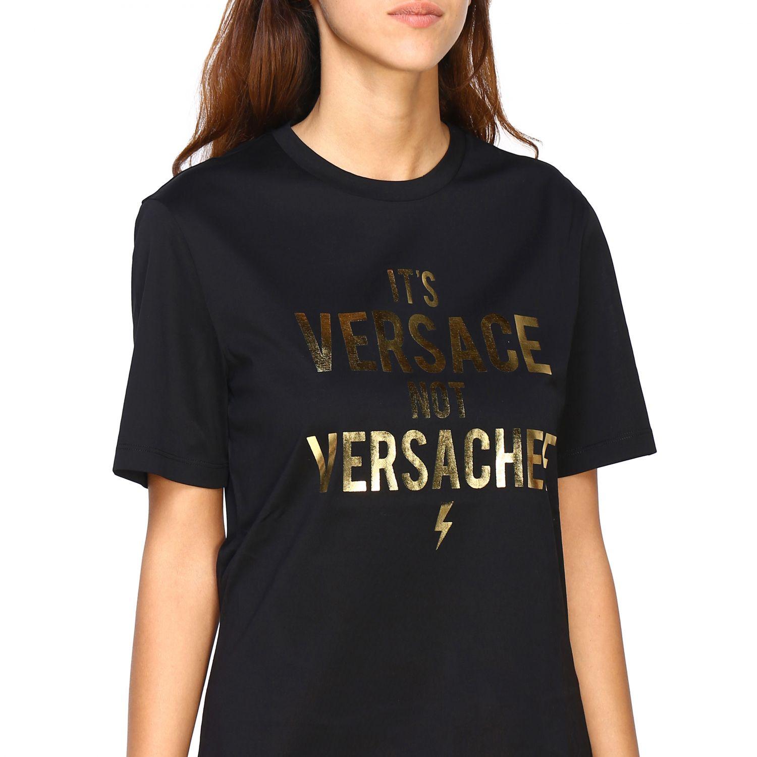 Versace Cotton Women's Tshirt in Black Lyst