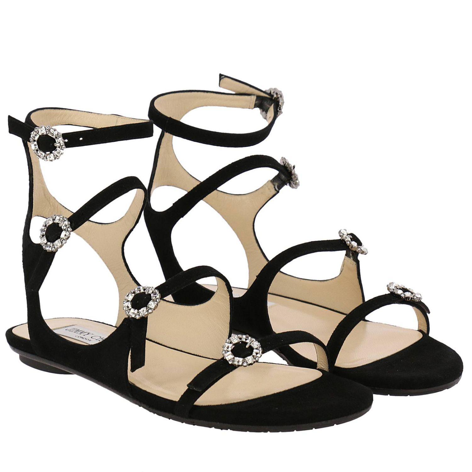 jimmy choo naia flat sandals