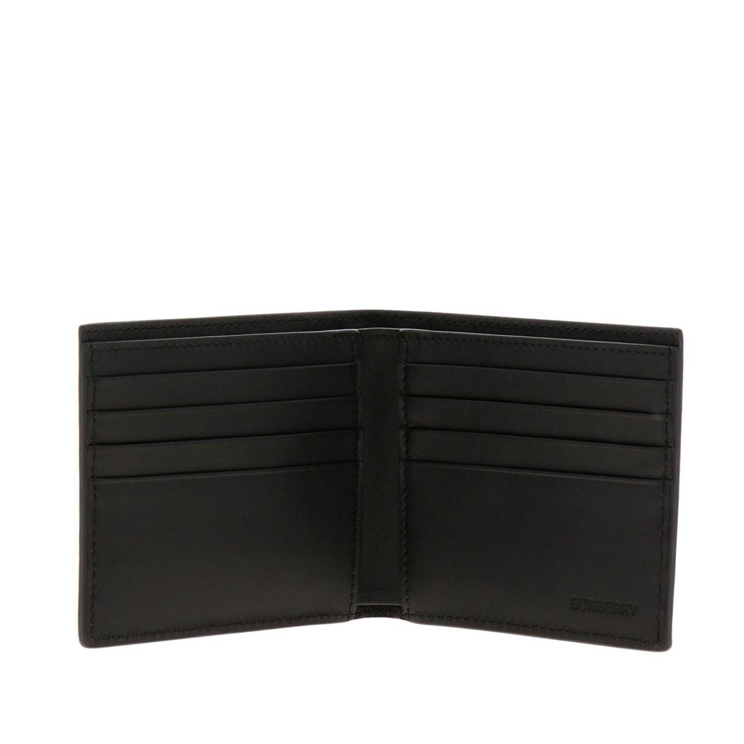 Leather wallet Burberry Black in Leather - 30506235