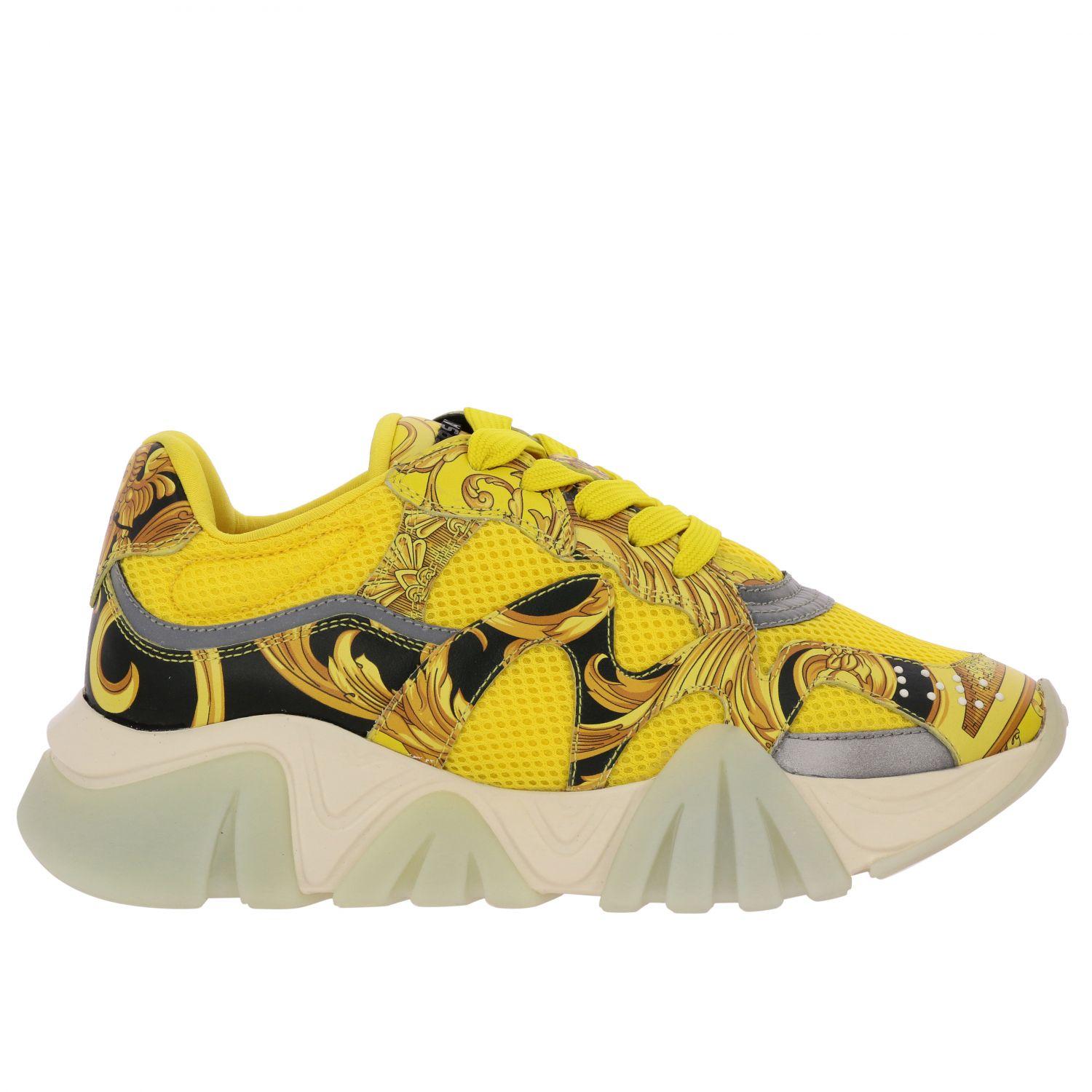 yellow and blue versace sneakers