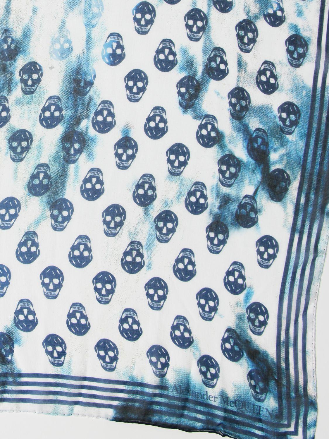 Alexander McQueen Fabric Denim Biker Scarf in Blue for Men | Lyst