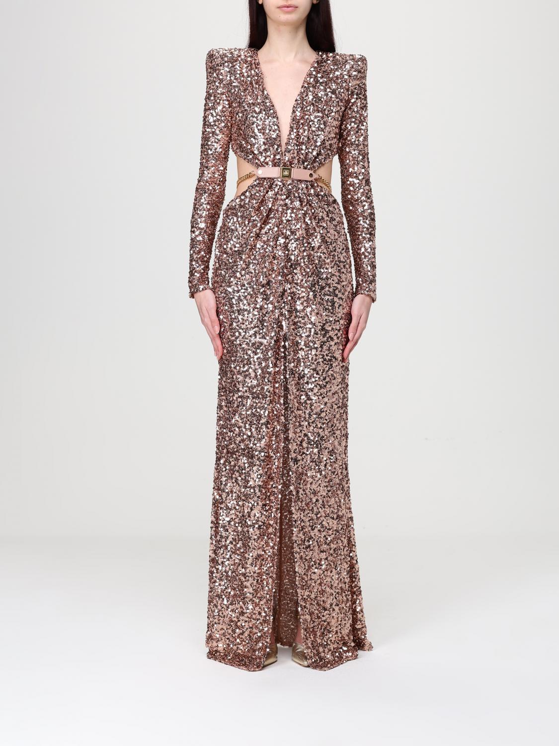 Elisabetta Franchi Sequin Dress in Pink | Lyst