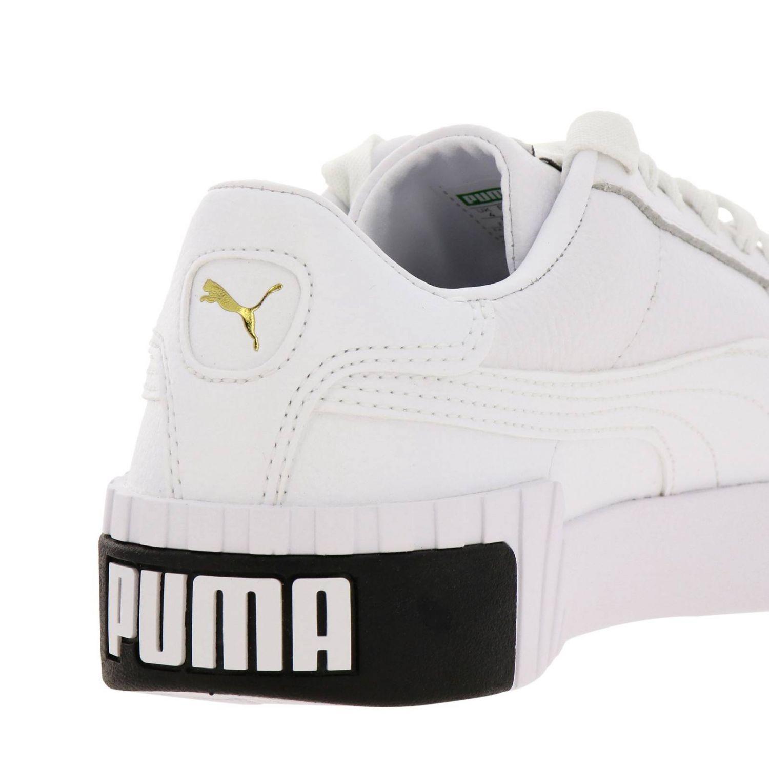 puma white leather shoes womens
