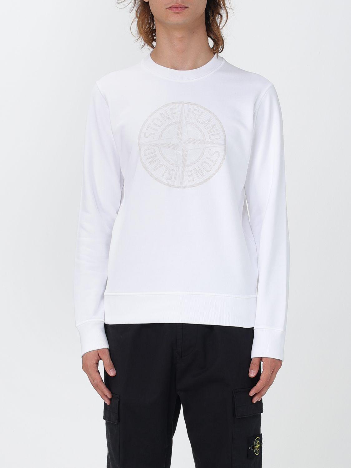 Stone Island Sweatshirt in White for Men | Lyst