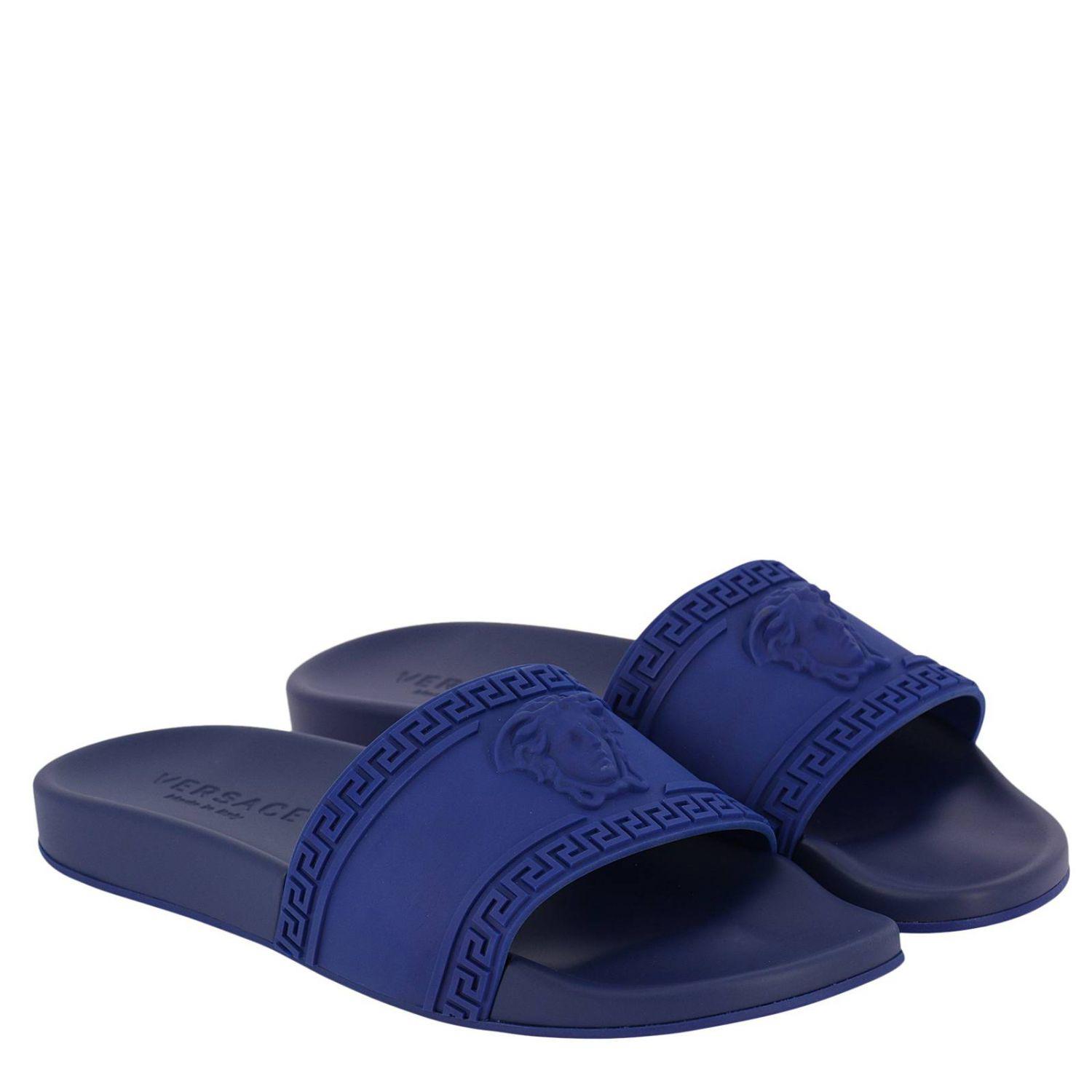 versace blue sandals