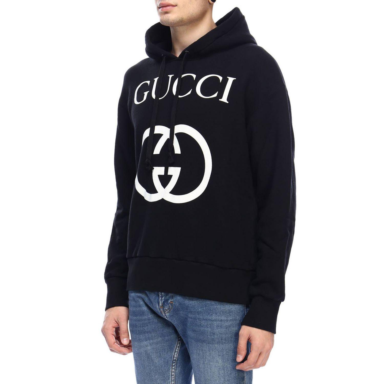 gucci gg loopback cotton hooded sweatshirt