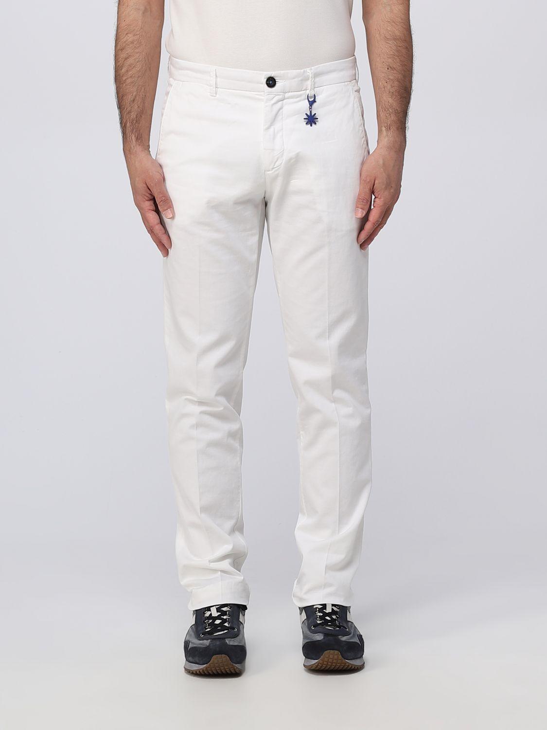 Manuel Ritz Trousers in White for Men | Lyst
