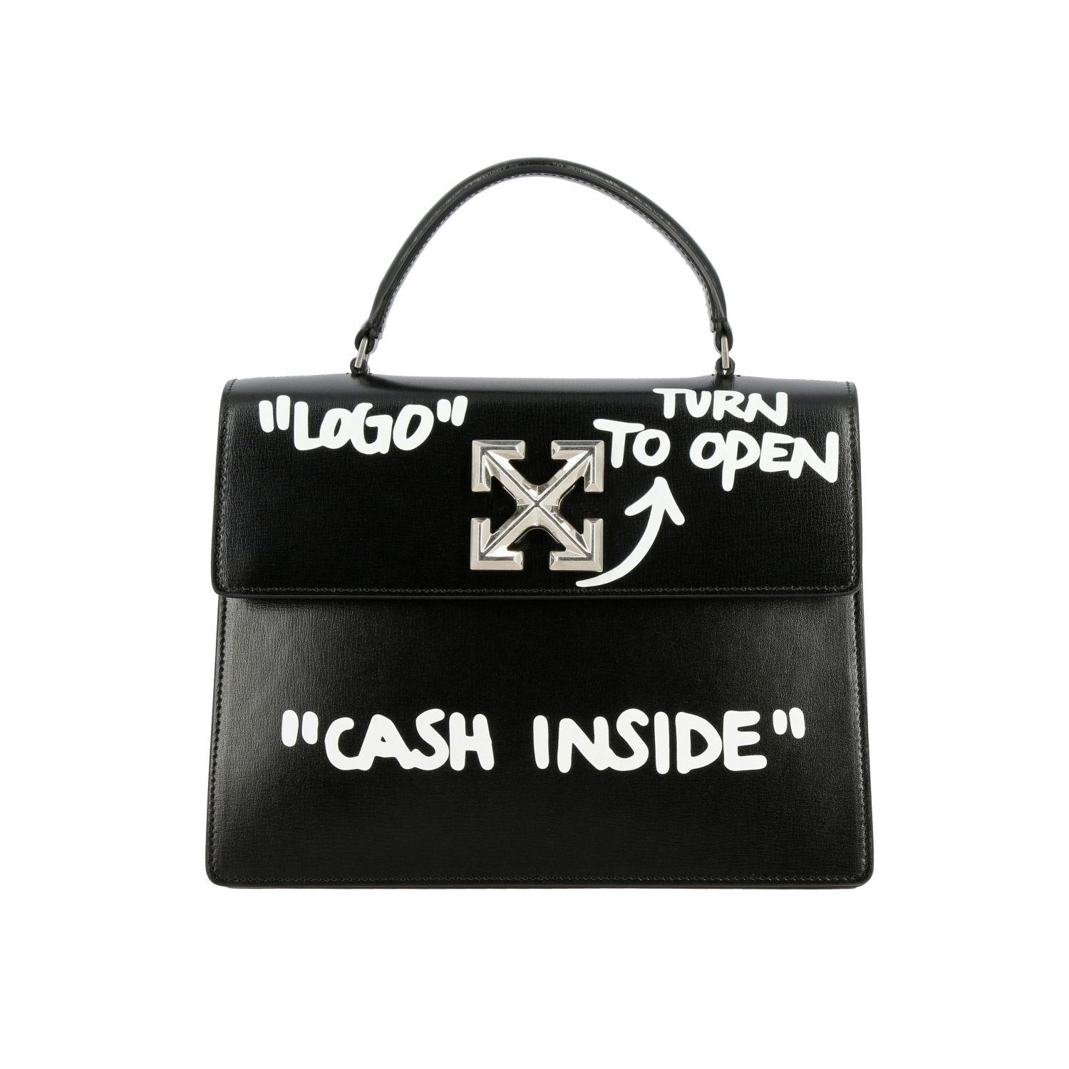 Off-White c/o Virgil Abloh Jitney 2.8 Graffiti Print Tote in Black